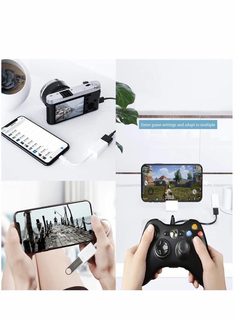 Y&D - [Apple MFi Certified]USB Camera Adapter for Apple Lightning to USB 3.0, OTG Cable Compatible with iPhone/iPad, Female Supports Connect Card Reader, U Disk, Keyboard, Mouse, Flash Drive - Image 1