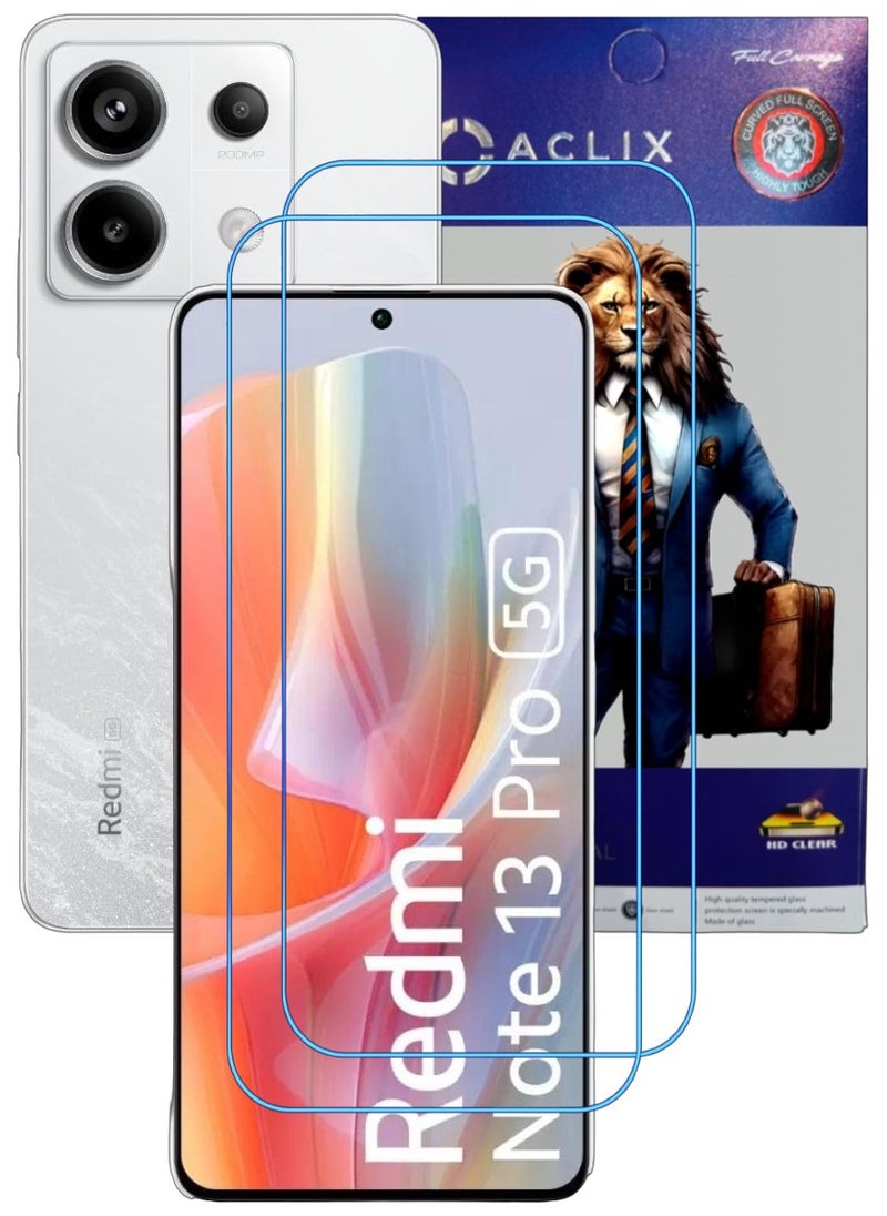 ACLIX 2 Pieces Antistatic ESD Dustproof Premium Quality High Definition Clear Tempered Glass Screen Protector Designed For Xiaomi Redmi Note 13  Pro - Image 1
