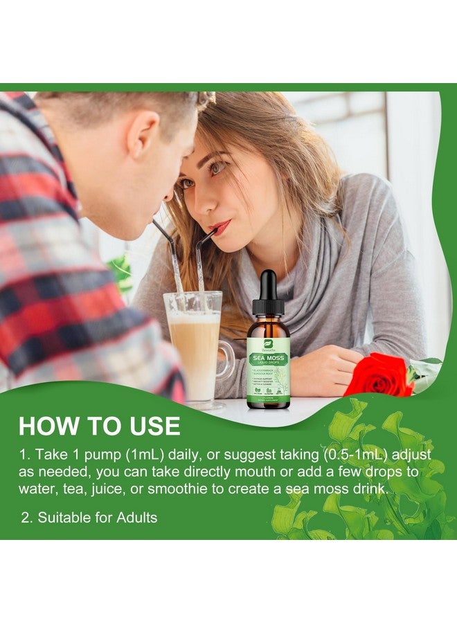 B BEWORTHS Sea Moss Liquid Drops - Organic Irish Sea Moss Gel with Spirulina, Bladderwrack, Burdock Root, Seamoss Gel Supplement for Joint, Detox Cleanse & Digestion Support - 2 Fl Oz, Vegan - Image 5