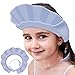 KOMIDK Baby Kids Shower Cap Shampoo Bath Bathing Hat Silicone Adjustable Washing Hair Shower Bathing Protection Shower Cap for Toddler, Baby, Kid, Children (Blue) - Image 2