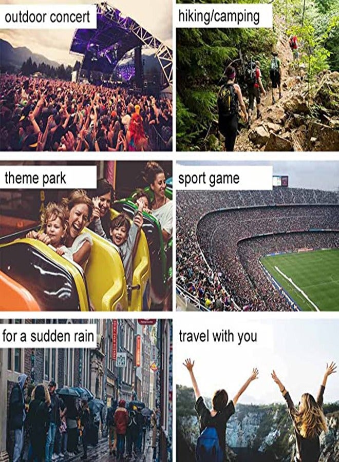 5-Pack Disposable Rain Ponchos for Adults, Clear Rain Jackets with Drawstring Hood and Elastic Sleeves, Ideal for Travel, Outdoor Activities, Amusement Parks, Hiking, and Emergencies (Yellow) - Image 4