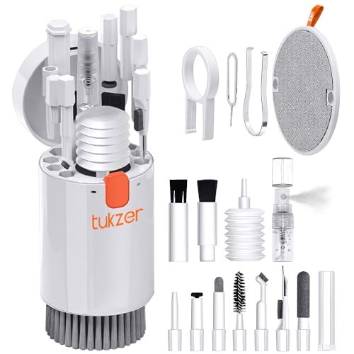 Tukzer Laptop Screen Keyboard Cleaner Kit, 20-in-1 Electronic Gadget Cleaning Tool, 2.5ml Mist Spray, Pen Brush, Air Blower| for MacBook, iPad iPhone Smartphone Tablet, PC Computer, DSLR Camera Lens - Image 1