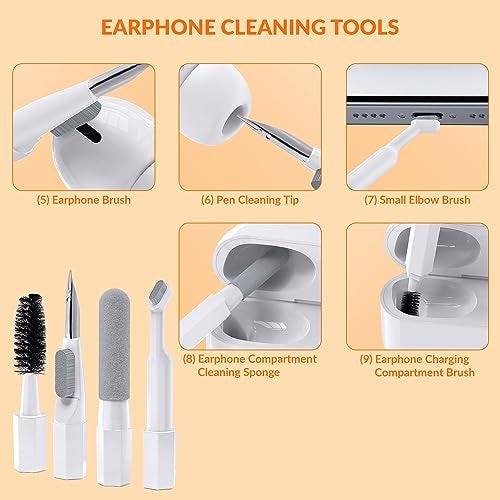 Tukzer Laptop Screen Keyboard Cleaner Kit, 20-in-1 Electronic Gadget Cleaning Tool, 2.5ml Mist Spray, Pen Brush, Air Blower| for MacBook, iPad iPhone Smartphone Tablet, PC Computer, DSLR Camera Lens - Image 4