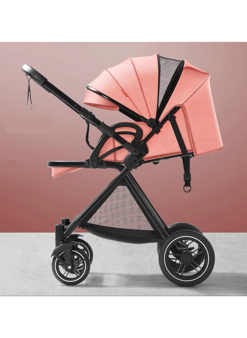 PLAYSO Premium Single Baby Stroller Lightweight Foldable, All-Terrain Travel Stroller with Adjustable Handlebar and UV protective - Image 1