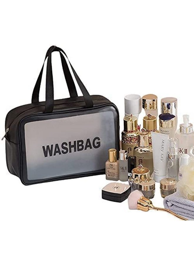 HIMART Hanging Toiletry Bag, Clear Toiletry Carry Pouch, Waterproof Toiletry Travel Bag for Men and Women, Cosmetic Makeup Bag, Toiletry Storage Bag Travel Cosmetic Bag. (Black) - Image 4
