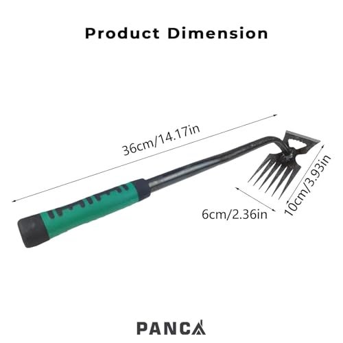 PANCA 6-Claw Weeder Hand Tool for Gardening | 40cm Heavy-Duty Steel Weed Puller with Rubber Grip Handle | Manual Lawn Weeding Tool for Garden, Farm & Plant Pots | Soil Digger & Grass Remover - Image 5