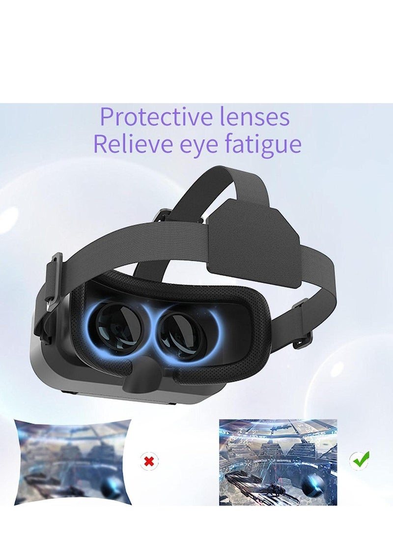 Y&D VR Headset 3D Glasses Virtual Reality for Smartphone Helmets TV Video Games Compatible with iOS  - Image 3