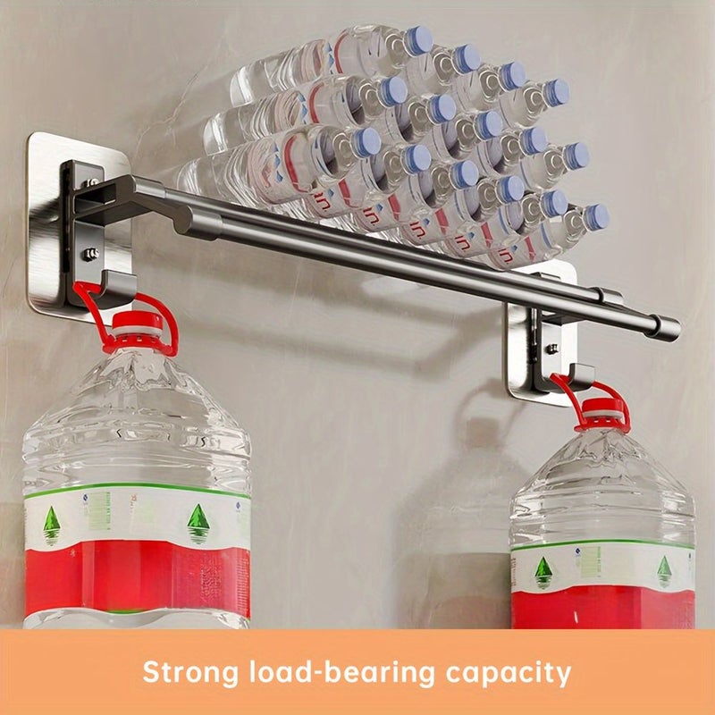 Gun Grey Double Towel Bar 27.56 Inch Wall Mounted Bathroom Towel Rack Storage Organizer - Image 3