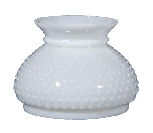 B&P Lamp® 7" Fitter Cased White Hobnail Shade With Plain Top - Image 5