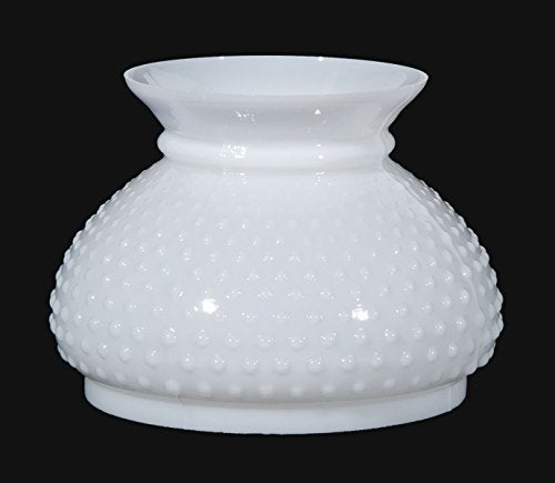 B&P Lamp® 7" Fitter Cased White Hobnail Shade With Plain Top - Image 3