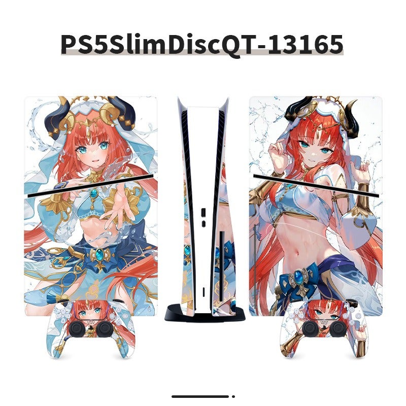 Sticker for PS5 game console digital version anime female character European and American style sticker foreign trade personalized anime color sticker
