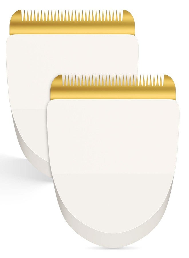 CR8GR8 2 Pack Professional Peanut Replacement Blade-Precision-Ground for Smooth Cutting， Snap-On Compatible with Wahl Peanut Clippers & Trimmers #2068-300, White/Gold - Image 1