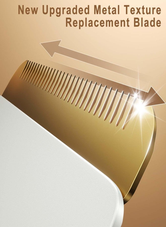 CR8GR8 2 Pack Professional Peanut Replacement Blade-Precision-Ground for Smooth Cutting， Snap-On Compatible with Wahl Peanut Clippers & Trimmers #2068-300, White/Gold - Image 3