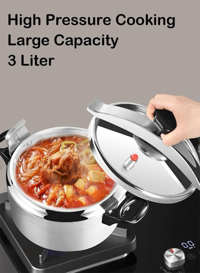 lynx Premium Aluminum Pressure Cooker for Gas and Electric Stove – Fast Cooking Pot with Locking Lid, Safe Pressure Cooker Design, Heat-Resistant Handles, Easy to Clean Kitchen Essential, Ideal for Rice, Meat, Soup, Legumes LY-9103 - Image 2