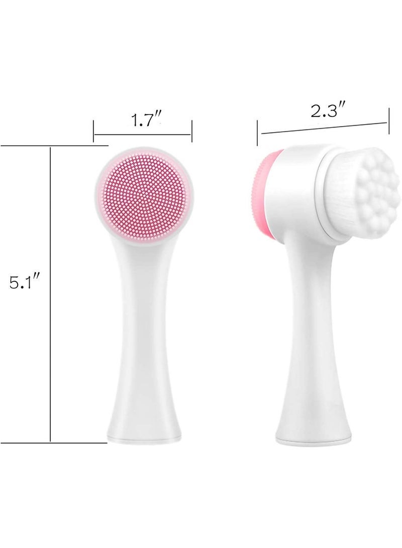 فرشاة إزالة الرؤوس السوداء وتقشير الوجه - ذات وجهين، متعددة الألوان، عناية لطيفة للبشرة الحساسة - Image 4