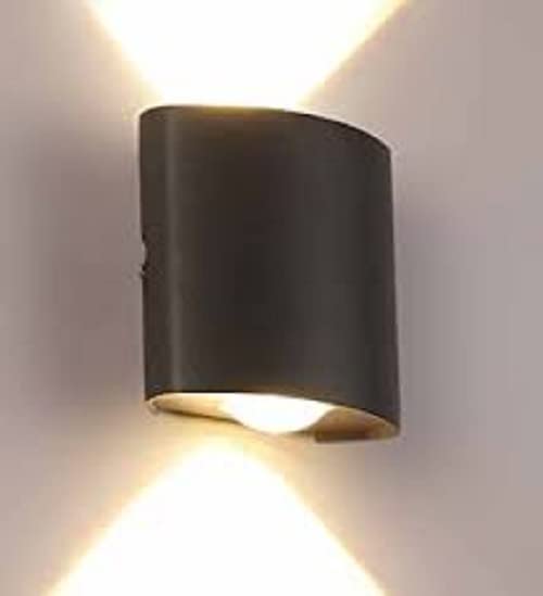 SEER® Wall Lights 2watt Up Down 2 Ray Oval Shape IP65 Warm White Wall Light Body olor Black Metal 3000k Indoor Outdoor House Showroom Office Restaurant Bedroom Living Room Cafe Bar Corridor Balcony - Image 5