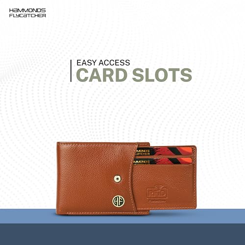 HAMMONDS FLYCATCHER Wallet for Men Leather Original, Mens Wallet, Leather Wallets for Men Stylish, Bi-Fold Wallets for Man, 5 Card Slots, Easy Access Card Slots, Coin Pocket, Gift for Mens - Tan - Image 5