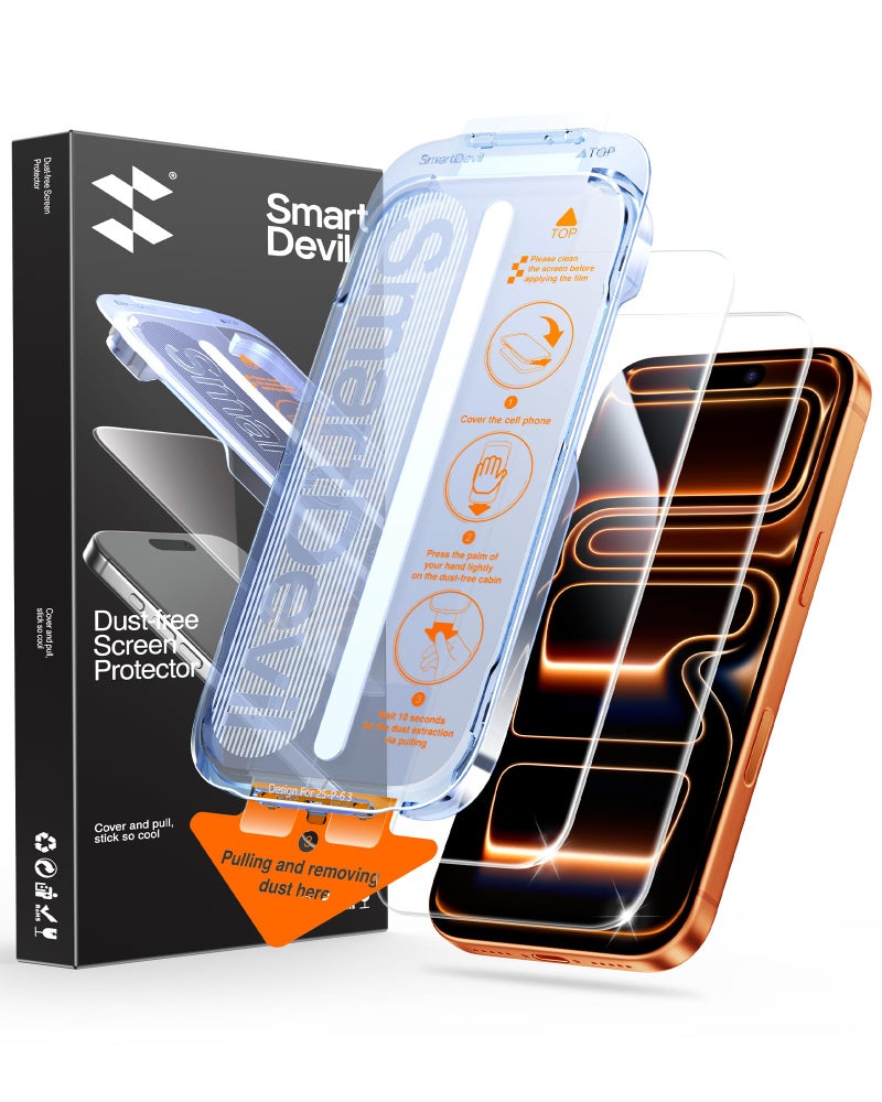 سمارت ديفل SMARTDEVIL 2 Pack Optical Clear for iPhone 17 Pro Max Screen Protector - Image 1