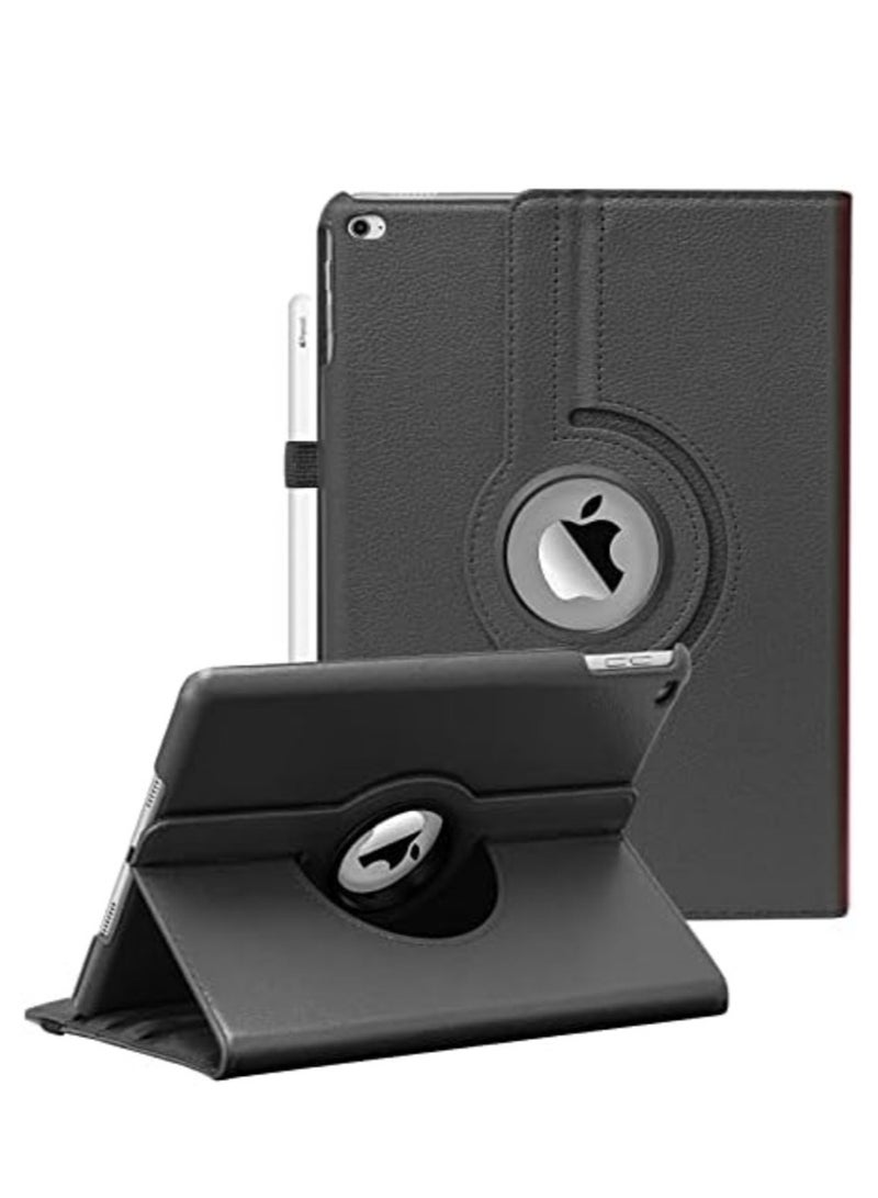 ELTRAZONE 360-Degree Rotating iPad Case for 9.7-Inch Models (2018, 2017, Air 2, Air) with Auto Sleep/Wake Function - Black - Image 1