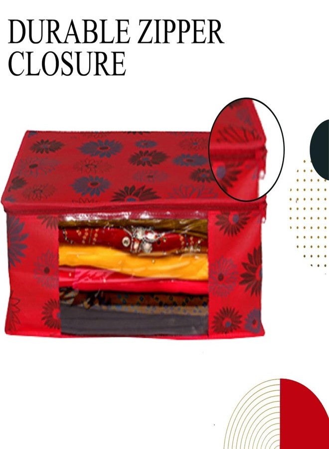 Shaping Fabric Garment Cover Non-Woven 90 GSM with Transparent Window & Double Metal Zipper - Pack of 11 | Dustproof Clothes Storage Bag for Sarees, Suits, Jackets, Shirts SCSDRL1682493517524148524119 - Image 5