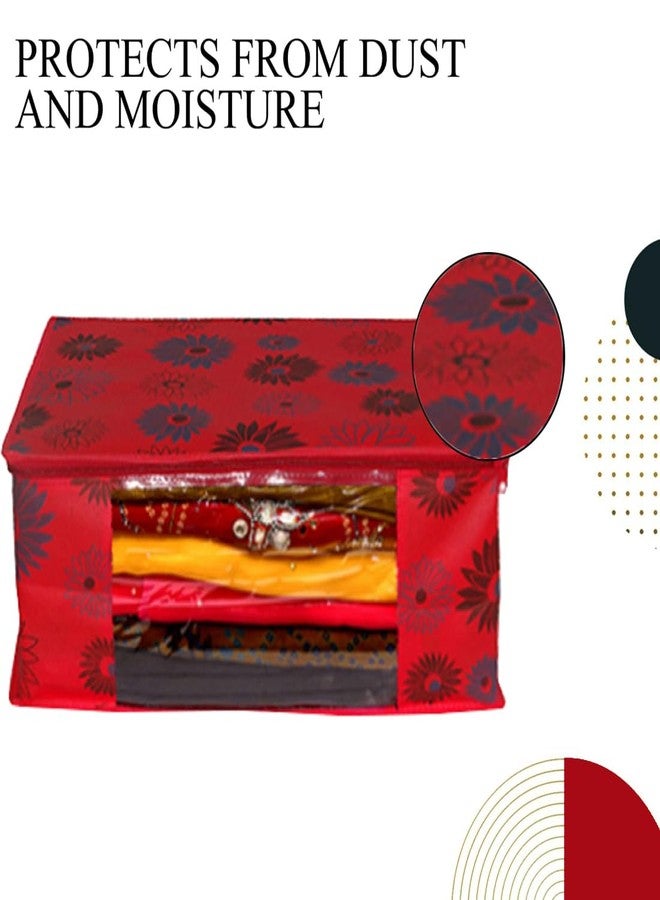 Shaping Fabric Garment Cover Non-Woven 90 GSM with Transparent Window & Double Metal Zipper - Pack of 11 | Dustproof Clothes Storage Bag for Sarees, Suits, Jackets, Shirts SCSDRL1682493517524148524119 - Image 3