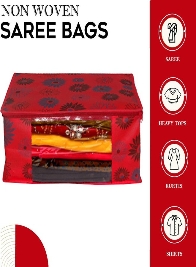 Shaping Fabric Garment Cover Non-Woven 90 GSM with Transparent Window & Double Metal Zipper - Pack of 11 | Dustproof Clothes Storage Bag for Sarees, Suits, Jackets, Shirts SCSDRL1682493517524148524119 - Image 2