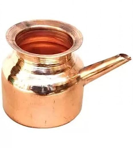 MAHAKAL ARTWARE Copper Counter 100 Pure Copper Tamba GangasagarRamjharaNetipotLota Leak Proof 100 Handcrafted and Joint Free for Spiritual Purposes and Multipurpose Puja Articles