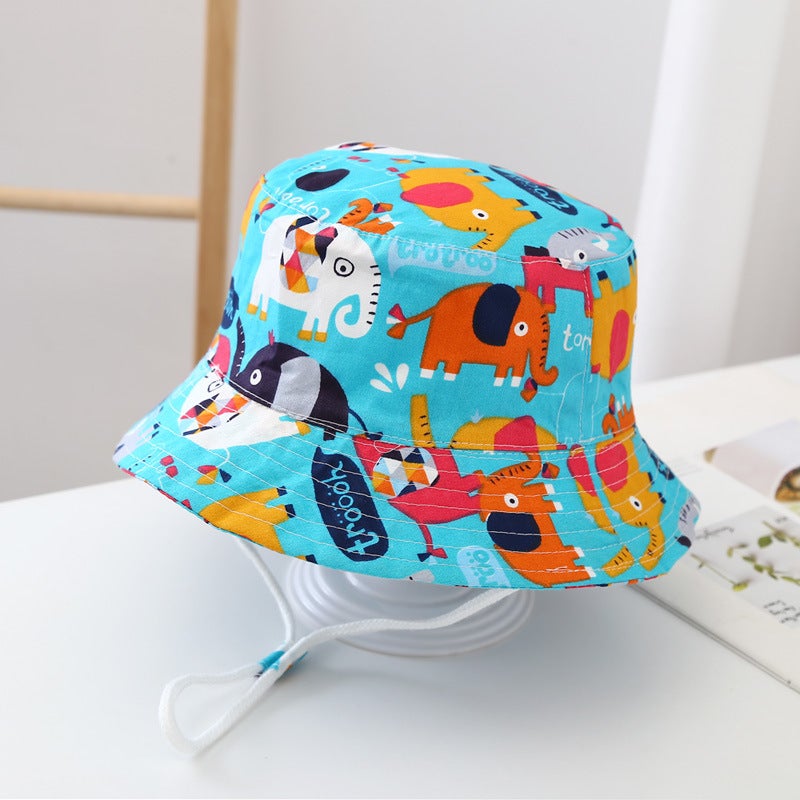 Children'S Hat Boy'S Summer Baby Fisherman Hat Thin Korean Style Middle And Big Children'S Sunshade Big Brim Girls' Fashion Trendy - Image 1