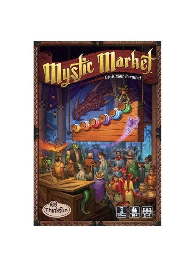 thinkfun ThinkFun Mystic Market Strategy Card Game | for 2-4 Players | Ideal for Ages 10 and Up | Fast-Paced Fun for Families and Gamers | Enhances Strategy and Math Skills  - Image 1