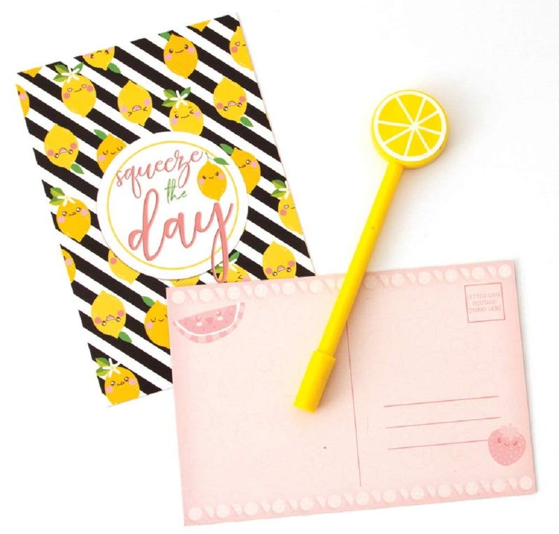 Playhouse 29-Piece Kawaii Cutie Fruitie Letters and Notes Stationery Tote Set for Kids - Image 4