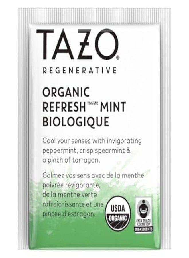 TAZO Refresh Mint Herbal Tea Bags with Peppermint and Spearmint, Caffeine Free, 96 Total Tea Bags (16ct - Pack of 6) - Image 3