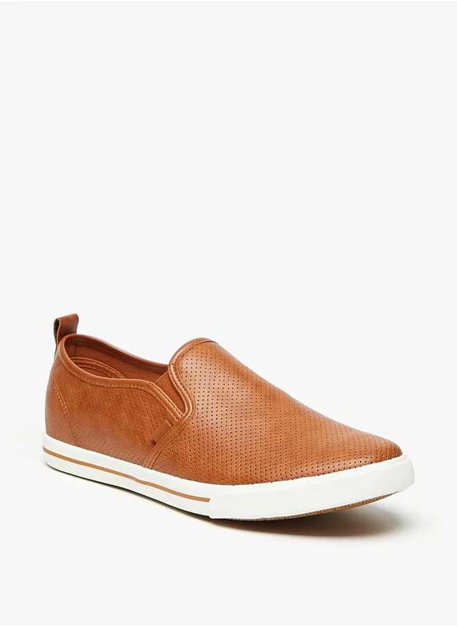 لي كوبر Men's Textured Slip-On Loafers