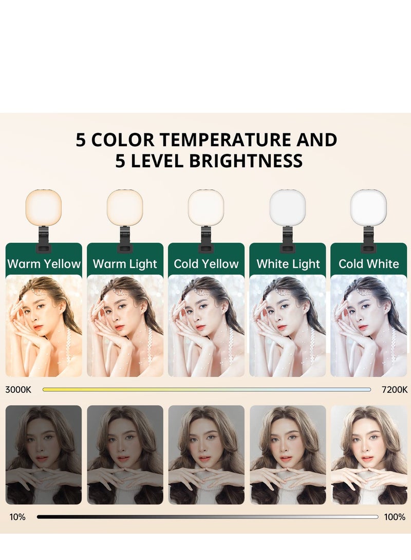 Excefore LED Video Light, Mini Selfie Light Camera Led for Phone, Laptop, Tablet and Computer, Dimmable Fill Lamp - Image 2