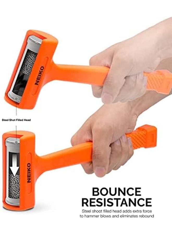 نيكو 02848A 3 رطل مطرقة ضربة ميتة نيون برتقالية قطعة واحدة مصبوبة بقبضة متقلب مقاومة للشرارة والارتداد - Image 2