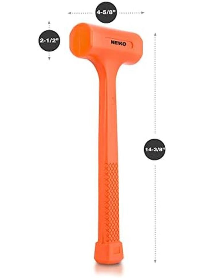نيكو 02848A 3 رطل مطرقة ضربة ميتة نيون برتقالية قطعة واحدة مصبوبة بقبضة متقلب مقاومة للشرارة والارتداد - Image 4