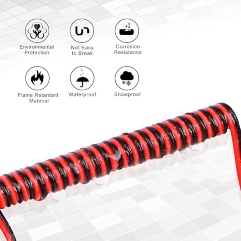 سلك كهربائي 10 متر 20AWG، 2 كور 2C × 0.5 متر مربع، كابل تمديد أحمر أسود، سلك نحاسي لشريط إضاءة LED للسيارة، CCTV، طاقة تيار مستمر - Image 5