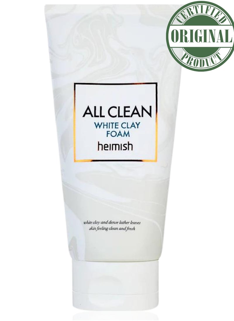 Heimish Heimish All Clean White Clay Foam - 150g | Wash & Exfoliating Facial Cleanser | Daily Care Cleansing Face Wash, Sebum Control, Acne Treatment, Deep Pore Cleansing  - Image 2