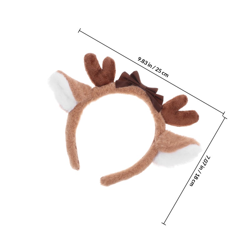 Plush Hair Band Deer Ear Headband Cute Reindeer Horns Costume Accessories Decorative Hairband Decoration Hair Supply for Cosplay Supplies - Image 2