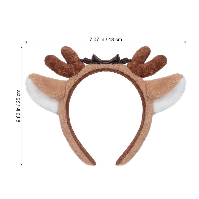Plush Hair Band Deer Ear Headband Cute Reindeer Horns Costume Accessories Decorative Hairband Decoration Hair Supply for Cosplay Supplies - Image 3