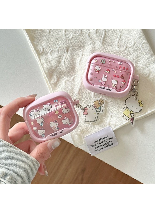 Generic - Hello Kitty Bear For AirPods4 For Apple 2/3 Generation Pro2 Bluetooth Wireless Headset Cute-Color:Pink Kt Bear Single Shell-Applicable Models:Airpods 4th Generation - Image 1