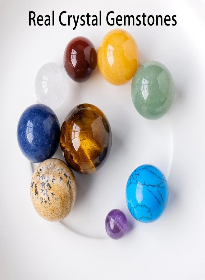 Runyangshi Nine Planets Solar System Model Crystal Ball - Natural Crystal Gemstone Marble Space Home Desk Decoration - Creative Gifts - Image 4