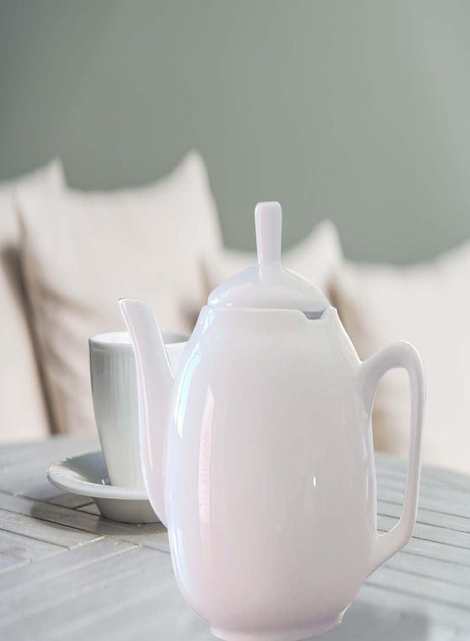 Palais Essentials European Style Ceramic Teapot Coffee Pot Water Pot Porcelain Vintage Gift Tea Pot (Classic White) - Image 4
