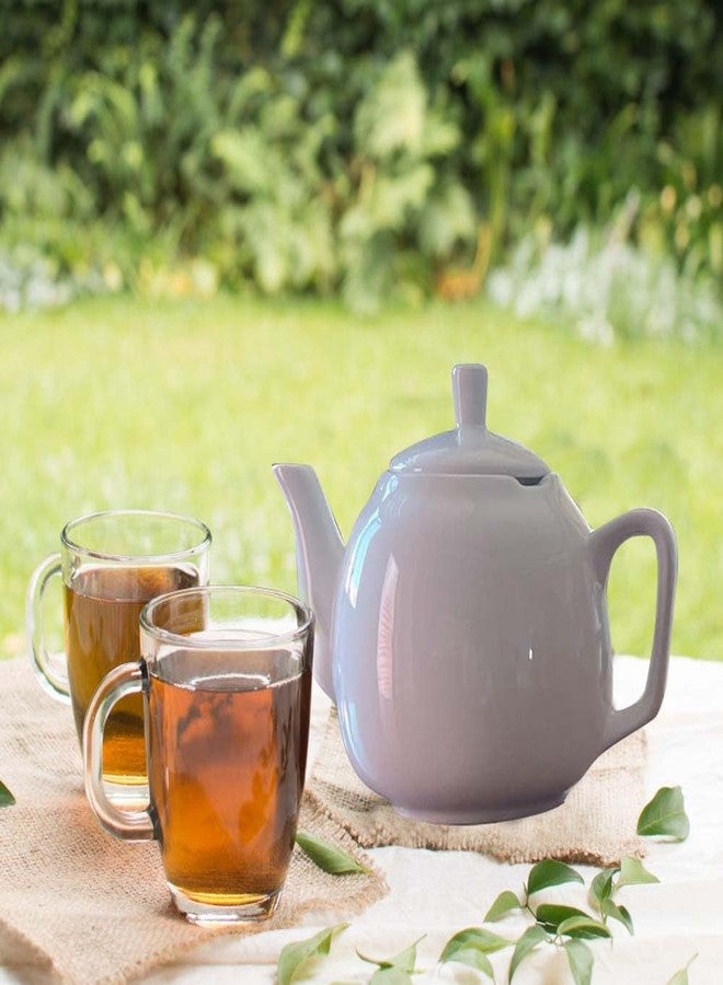 Palais Essentials European Style Ceramic Teapot Coffee Pot Water Pot Porcelain Vintage Gift Tea Pot (Classic White) - Image 3