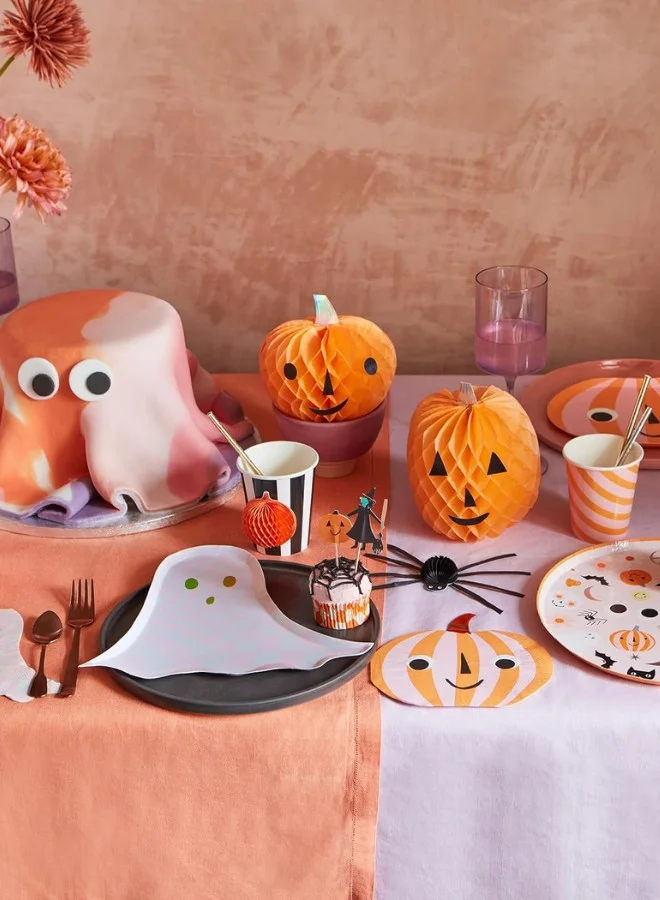 Meri Meri Pink Checker Ghost Napkins