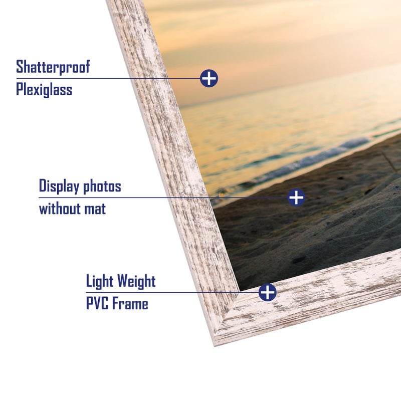 Hoikwo 18 Packs 8x10 Distressed White Multi Picture Frames Set for Family Photos  Artwork  Light Weight Bulk 8 by 10 Frames Pack for Wall Hanging and Table  Stylish Picture Frames - Image 3