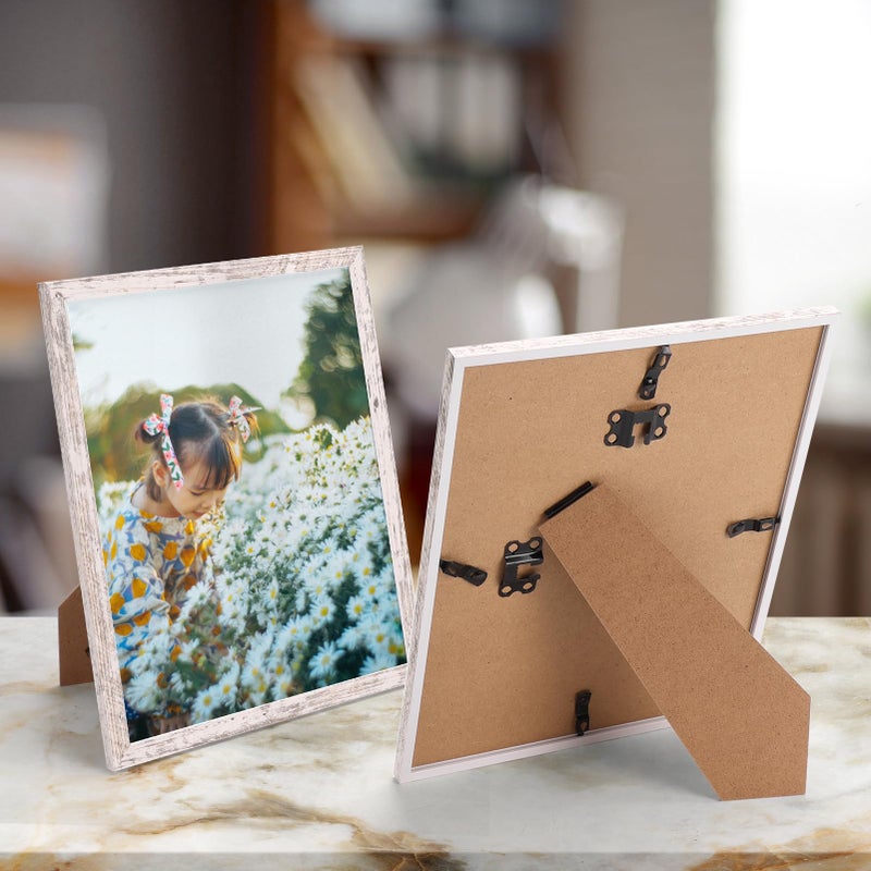 Hoikwo 18 Packs 8x10 Distressed White Multi Picture Frames Set for Family Photos  Artwork  Light Weight Bulk 8 by 10 Frames Pack for Wall Hanging and Table  Stylish Picture Frames - Image 4