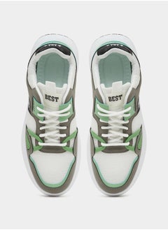 Styli Textured Chunky Sole Lace Up Sneakers by Styli  - Image 5