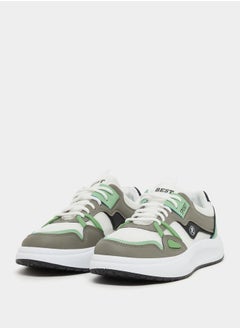Styli Textured Chunky Sole Lace Up Sneakers by Styli  - Image 2