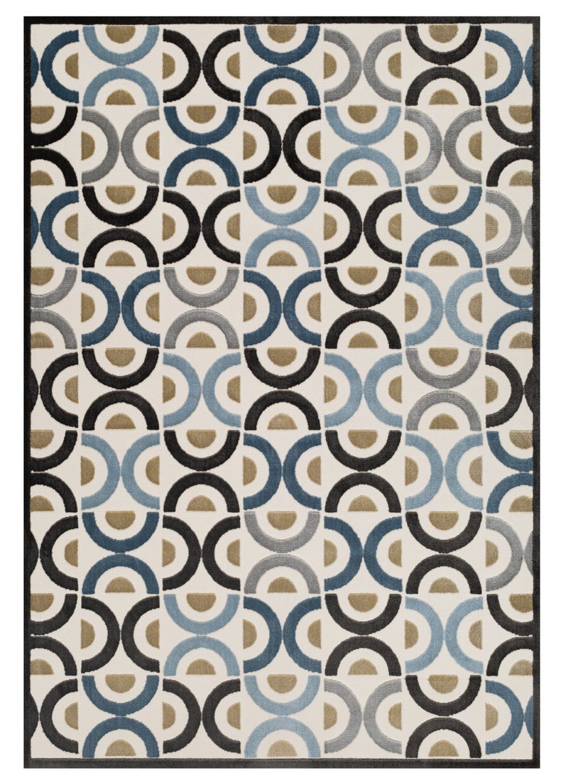 لوفت كاستيلو، سجادة حديثة لغرفة المعيشة وغرفة النوم وسجادة أرضية للمنزل، مضادة للانزلاق، 120 × 170 سم، نسيج، مزيج، صنع مصري - Image 2