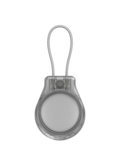 Suitable For Apple Airtag Protective Cover Locator Anti-loss Device Three-proof All-inclusive Safety Lock Metal Rope Protective Cover-Color:Transparent Black-Applicable Models:Suitable For Apple Airtag Protective Case